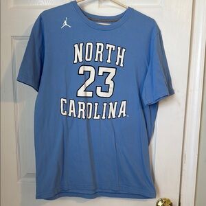 Nike Blue North Carolina Jordan 23 Regular Fit T-Shirt Carolina Blue in Color